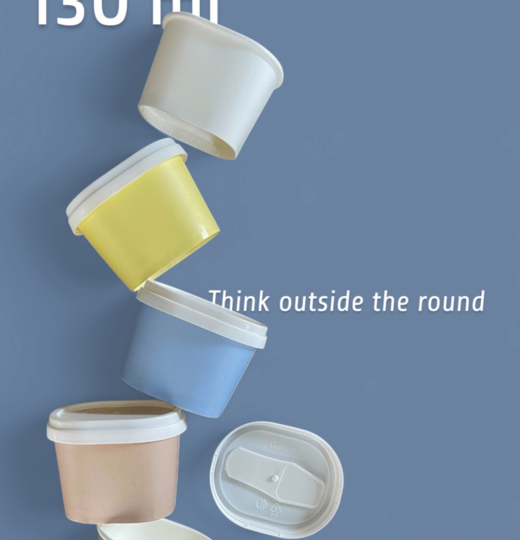 Rectangular Ice Cream Cup 130 ml 🍨