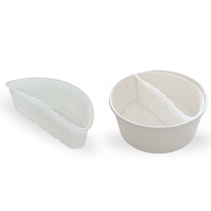 ถาดเสริม PP แบบครึ่งวงกลม สำหรับกล่องอาหารกลม 36/44oz